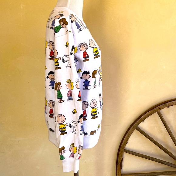 PEANUTS CHARLIE BROWN SNOOPY Super Cute Fun Vintage Sweat Shirt Woman’s Size S - Picture 5 of 9